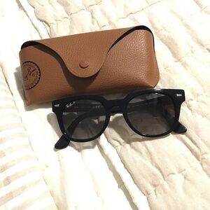 Ray Ban polarized sunglasses, black with case